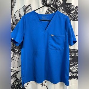 Figs royal blue XL scrub top
